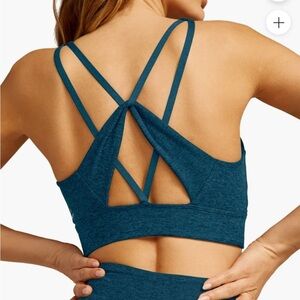 Beyond Yoga Spacedye Enlighten Long Line Bra - Blue Gem Heather